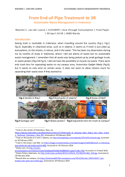 Paper Sustainable Waste Management in Indonesia