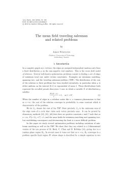 The mean field traveling salesman and related