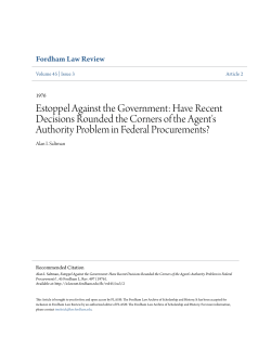 Estoppel Against the Government