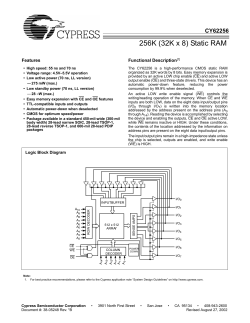 256K (32K x 8) Static RAM