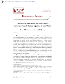 The Market for Lemmas