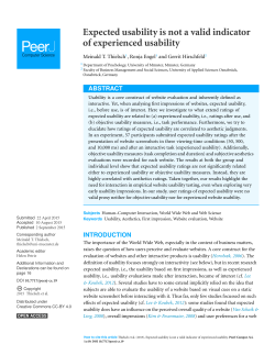 Expected usability is not a valid indicator of experienced
