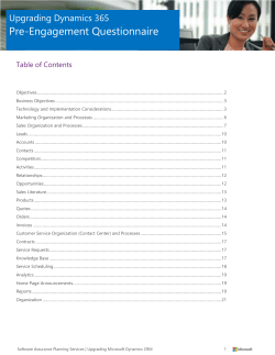 Upgrading Microsoft Dynamics 365 Pre