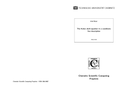 Chemnitz Scientific Computing Preprints