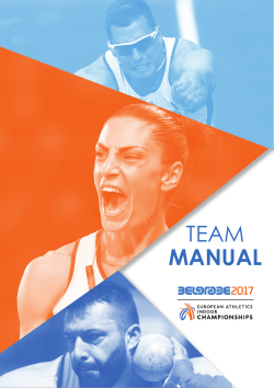 team manual - European Indoor Athletics Championships Belgrade