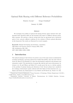 Optimal Risk Sharing with Different Reference Probabilities