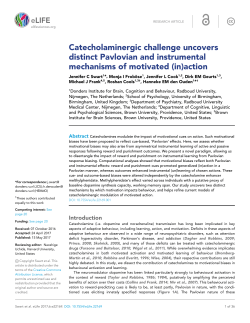 Catecholaminergic challenge uncovers distinct Pavlovian and