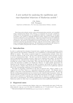 A new method for analysing the equilibrium and time