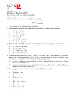 COSC 3213: Computer Networks