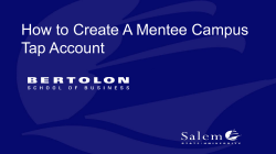 How to Create A Mentor Campus Tap Account