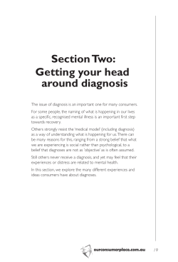 Section Two: Getting your head around diagnosis