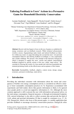 Tailoring Feedback to Users` Actions in a Persuasive Game for