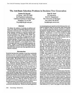 1992-The Attribute Selection Problem in Decision Tree Generation