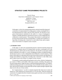STRATEGY GAME PROGRAMMING PROJECTS