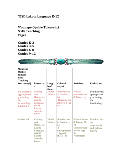 TCSD Lakota Language Sixth Teaching