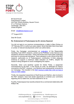 letter to David Excell