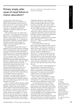 Primary empty sella: cause of visual failure or chance