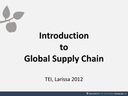 Introduction to Global Supply Chain