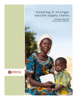 Investing in Stronger Vaccine Supply Chains