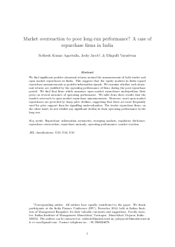 A case of repurchase firms in India - Indian Institute of Management