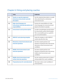 Chapter 6: hiring and placing coaches