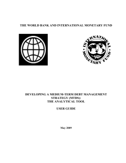 Developing a Medium-Term Debt Management Strategy