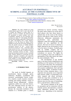 accuracy in football: scoring a goal as the ultimate