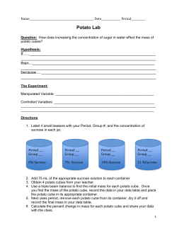 Calculating Percent Change in Mass for the Potato Lab