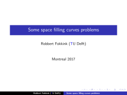 Some space filling curves problems