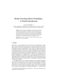 Model Checking Meets Probability: A Gentle Introduction
