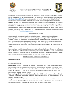 Florida Historic Golf Trail Fact Sheet