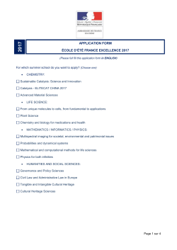 dossier de candidature pour la bourse du fonds d`amitie
