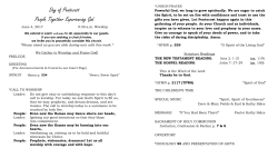 Bulletin June 4, 2017 - Rock Rapids United Methodist Church