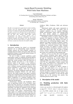 Agent-Based Economic Modeling With Finite State Machines