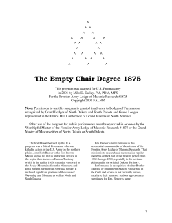 Empty Chair Degree 1875