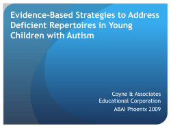 Facilitation of an Echoic Repertoire