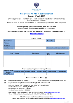 Men`s Super AM-AM - 4 Ball Team Event Sunday 9 July 2017 www