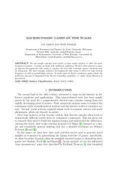 Macroeconomic Games on Time Scales