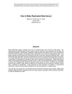 How to Make Replicated Data Secure