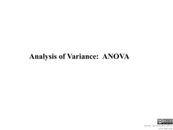 Analysis of Variance