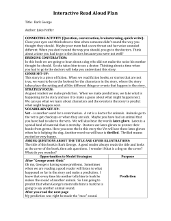 Interactive Read Aloud Plan