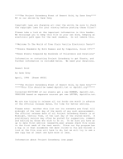 ****The Project Gutenberg Etext of Desert Gold, by Zane Grey**** #2
