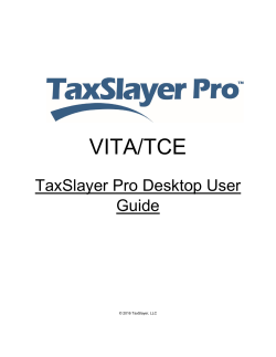TaxSlayer Pro Desktop User Guide
