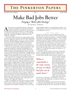 Make Bad Jobs Better - The Pinkerton Foundation