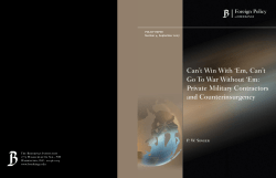 Can`t Win With `Em, Can`t Go To War Without `Em