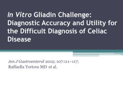 In Vitro Gliadin Challenge: Diagnostic Accuracy and Utility for the