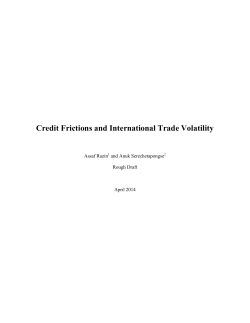 Credit Frictions and International Trade Volatility (co