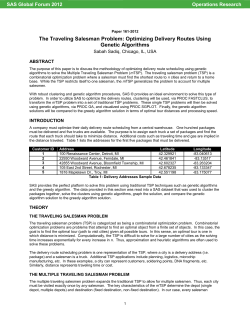 The Traveling Salesman Problem