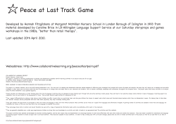 Peace at Last Track Game - Collaborative Learning Project