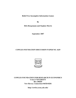 Belief Free Incomplete Information Games